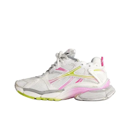 Balenciaga Runner Low Топ Повседневная обувь Женская Белая Розовая