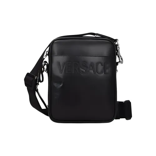 VERSACE Кожа Сумка через плечо Мужская Черная