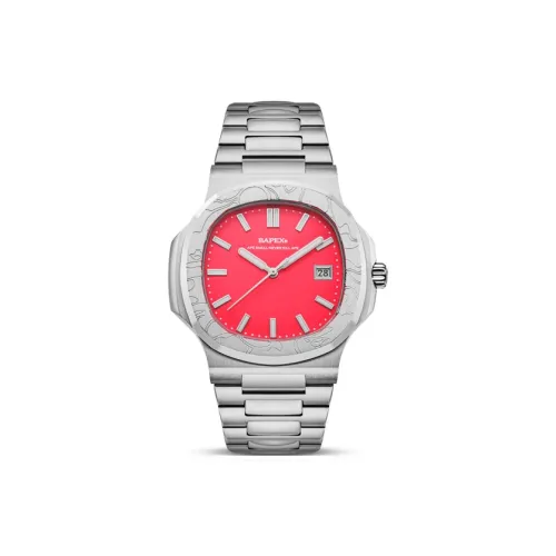 A BATHING APE Механические часы Movement унисекс, 42 мм, розовые