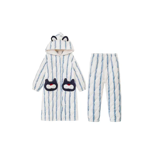 YIROUQING Пижамный комплект женский цвет экрю