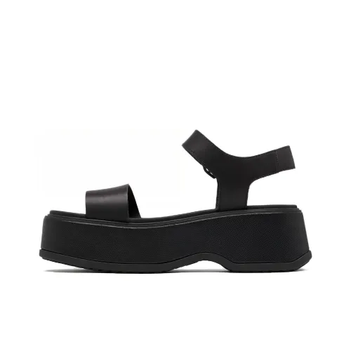 SOREL One Sandals Strap 5cm Women's Black