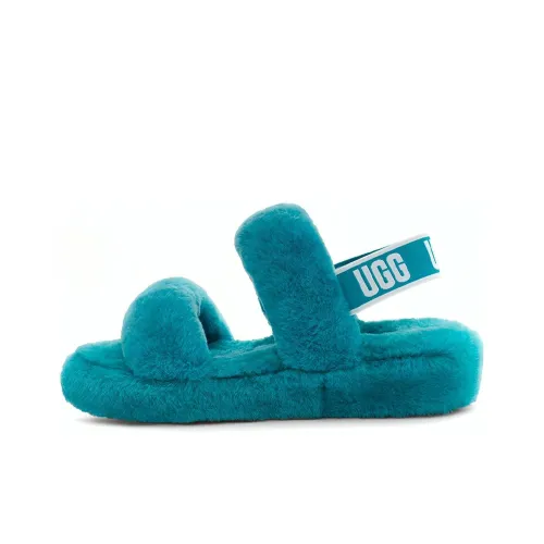 UGG Oh Yeah Пушистые тапочки Женские Aqua Blue