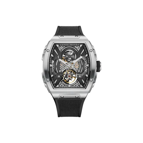 Welly Merck Автоматический Механический Механизм Силиконовый Ремешок Часы Мужские Часы С Отверстием