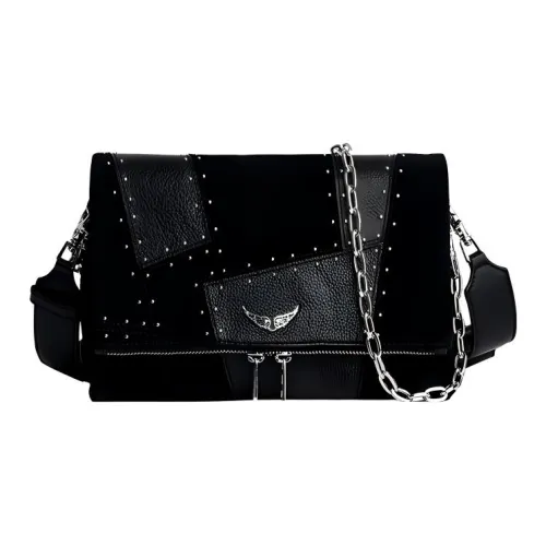 Zadig Voltaire Кожа с замшей Одно плечо Через плечо Клатч Женский Черный