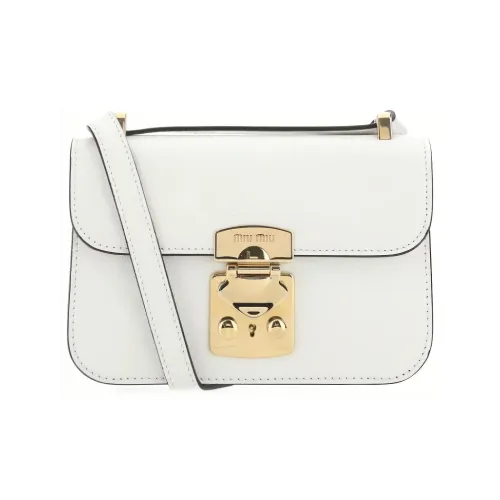 MIU MIU Madras Мягкий овчина кожа сумка через плечо сумка на плечо женская белая