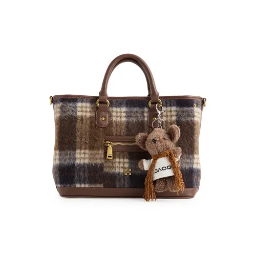 JACD Шерсть с ПУ (полиуретан) Один Плечо Тоут Сумка Обычный Женский Многоцветный