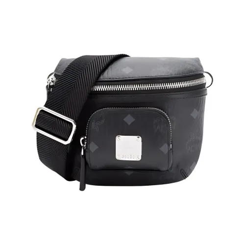 MCM Klassik Visetos Кожа с Ткань Сумки кросс-боди Экстра мини Женские Черный