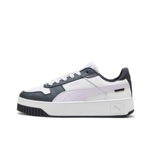 PUMA Термические Износостойкие Низкие Кроссовки для Скейтбординга Женские Черно-белые