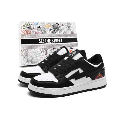 SESAME STREET Термостойкий Slip-Resistant Abrasion-Resistant Легкий Низкий Топ Скейтборд Кроссовки Унисекс