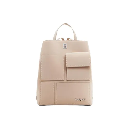 Desigual Полиуретан Рюкзак Женские Бежевый