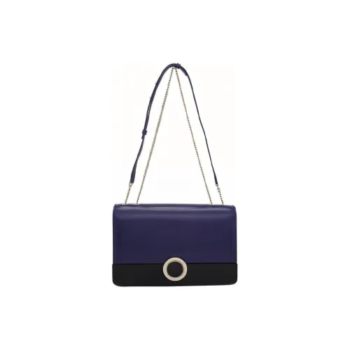 BVLGARI Телячья кожа Сумка Сумка через плечо Сумка через плечо Женская Синяя