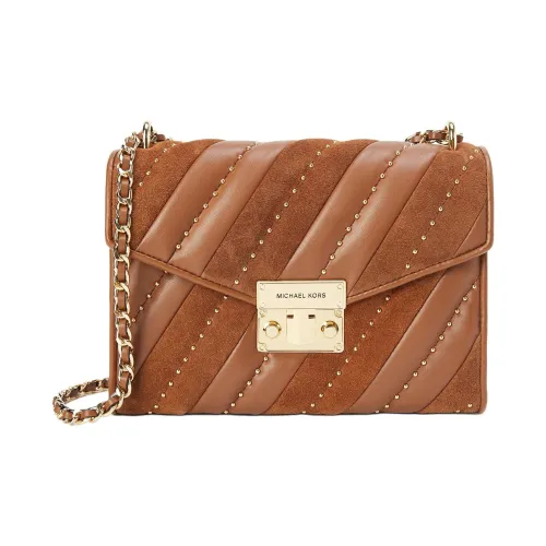 MICHAEL KORS Розовый Коровья кожа Сумка через плечо Сумка на плечо Женская Коричневый