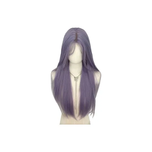 YOUXI Маленький кружевной серо-фиолетовый парик