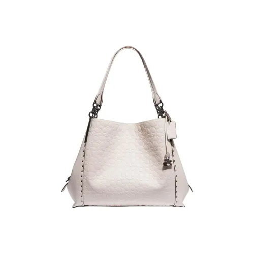 COACH DALTON Коровья кожа Ручная сумка Сумка через плечо Сумка через плечо Большая Женская Белая