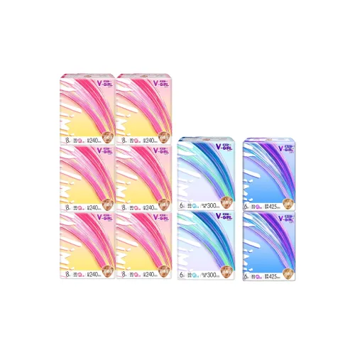 V GIRL Day Wa Night Комбинация Гигиенические прокладки 10 пакетов 72 шт. Дезинфекционный уровень Маленький Floater Менструальные Рекомендуемая чашка бюстгальтера