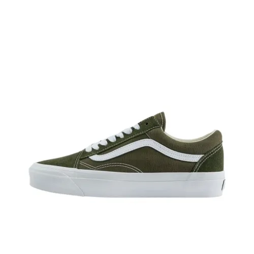 Vans Old Skool 36 Скейтборд Кроссовки Низкие Зеленые Белые Унисекс