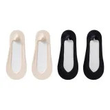 Ледяной шелк, носки-невидимки, комбинация ③ (Кожа + Кожа + Черный + Черный)