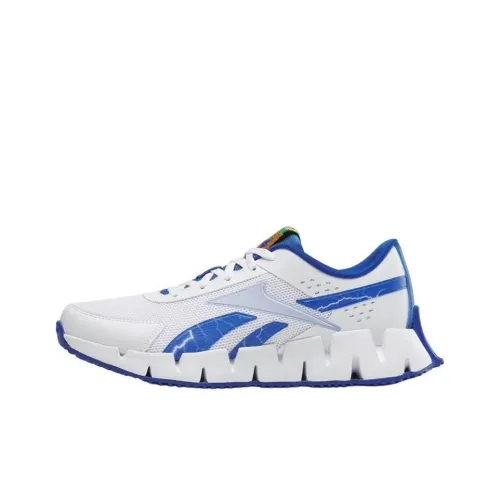 Reebok Zig Dynamica 2 Детская беговая обувь Низкий топ Белый/Синий Белый Школьный возраст