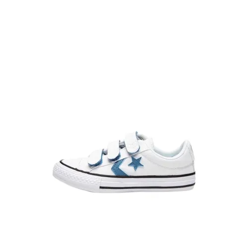 Hello Kitty x Converse Star Player 76 Low Top Kids Canvas Shoes White Blue Хелло Китти x Converse Star Player 76 Low Top Kids Кеды Белый Синий