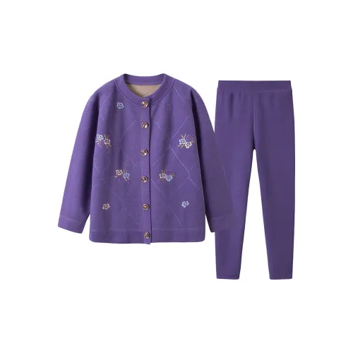 Удобный и освежающий термокостюм для женщин фиолетовый маленький цветок