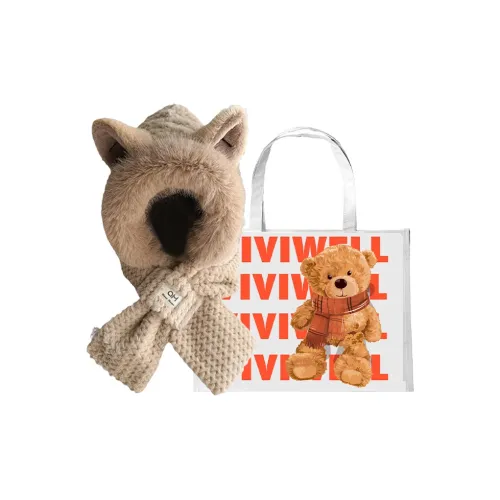 VIVIWELL Смесовая шерсть капюшоны и плюшевые шапки для женщин