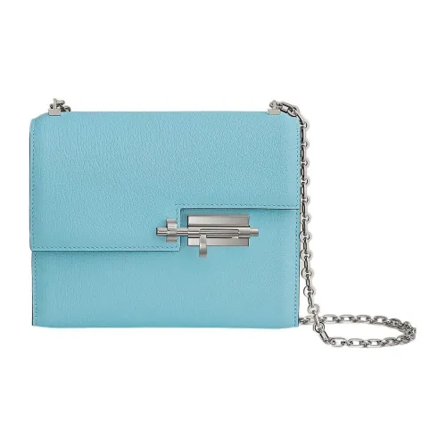 HERMES Verrou Mysore Шевро Verrou Сумка Сумка через плечо Женская U2 BLEU ZEPHYR Синий