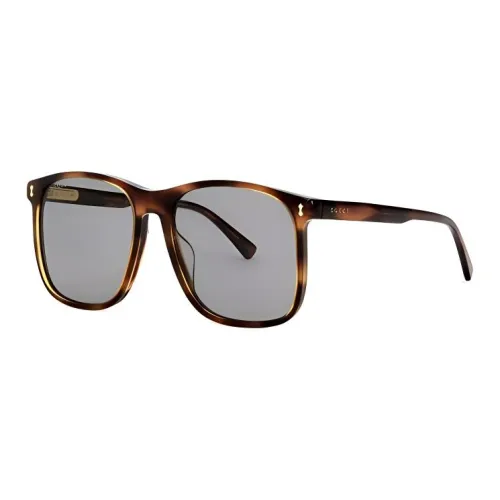 GUCCI Квадратные солнцезащитные очки Мужские Черепаховый цвет