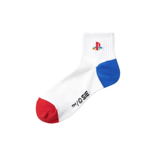 GU PlayStation совместный бренд Co Бренд 1 упаковка белые мужские носки до икры MID