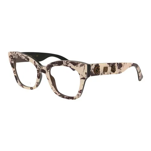 GUCCI Ацетат Нерегулярная форма Оправы для очков Женские Белый Черный