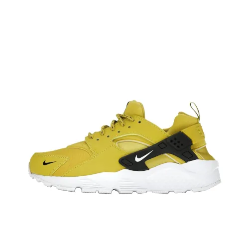 Nike Huarache Run SE Slip-resistant Abrasion-resistant Low Top Детские беговые кроссовки Желтый Черный Белый Подростки