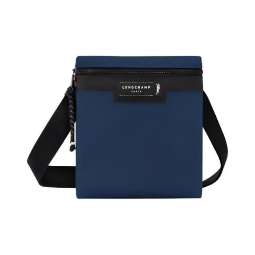 LONGCHAMP Le Pliage Energy Холст с кожей Комбинированный Сумка через плечо Маленький Мужской Синий