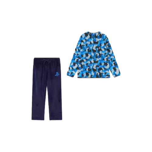 GU PlayStation совместный бренд Co Бренд Синий Мужской Пижамные комплекты