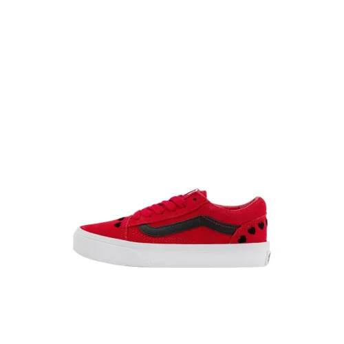 Vans Детские Скейтбординги Низкие Кеды Красные Kids