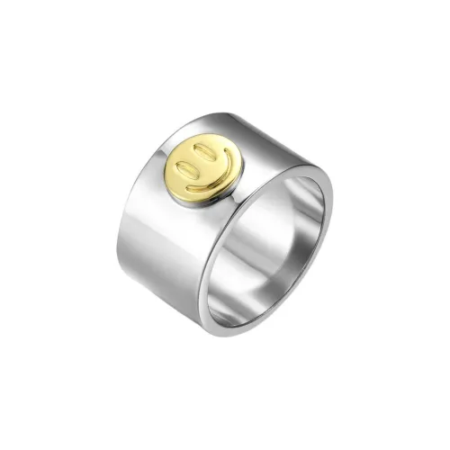 AHLOOPS Кольца из меди с покрытием из 18-каратного золота унисекс серебряные