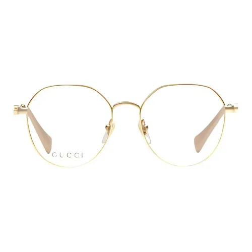 GUCCI Металл Нерегулярная форма Оправы для очков Женские Золото