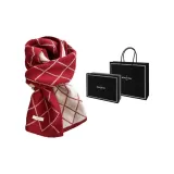 Новогодний красный (Коробка в клетку "Houndstooth")