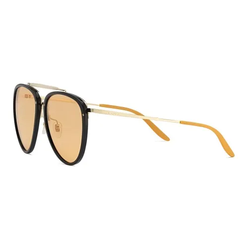 GUCCI Ацетат Золото с покрытием Металл Солнцезащитные очки Aviator Мужской Черный