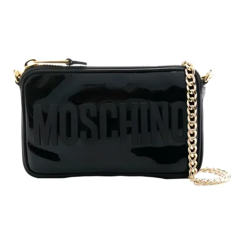 MOSCHINO Сумка через плечо из телячьей кожи женская черная