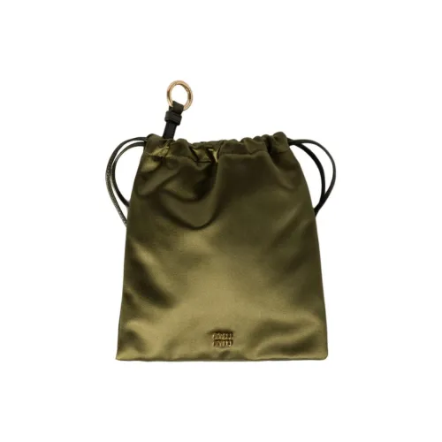 MIU MIU Satin Clutch Женский Оливково-зеленый