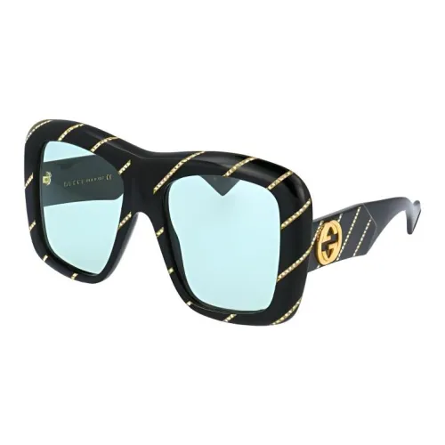 GUCCI В зависимости от официального сайта Нерегулярная форма Солнцезащитные очки Унисекс Черный