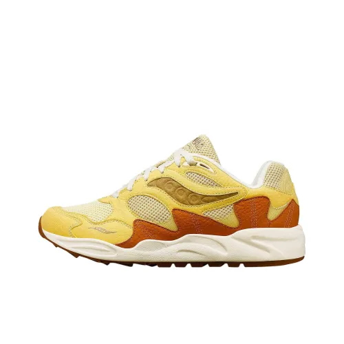 Saucony Grid Shadow 2 Slip-resistant Abrasion-resistant Low Top Casual Running Shoes Unisex Yellow Сaucony Grid Shadow 2 Противоскользящий Устойчивый к истиранию Низкий Топ Повседневные Беговые Кроссовки Унисекс Желтый