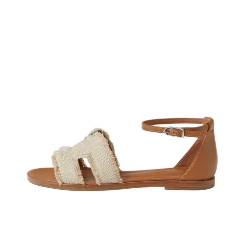 HERMES Santorini One Ремень Сандалии Женские Умбра