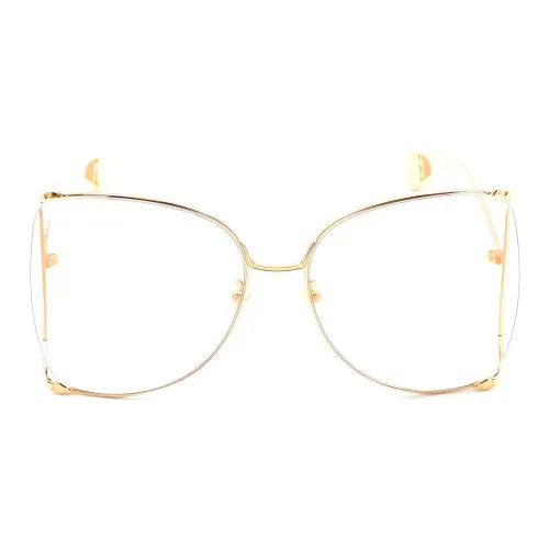 GUCCI Нерегулярная форма Оправы для очков Женские Золото