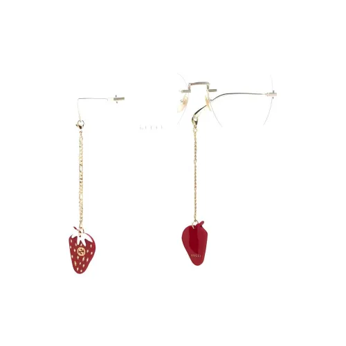 GUCCI Металл Нерегулярная форма Оправы для очков Женские Золото