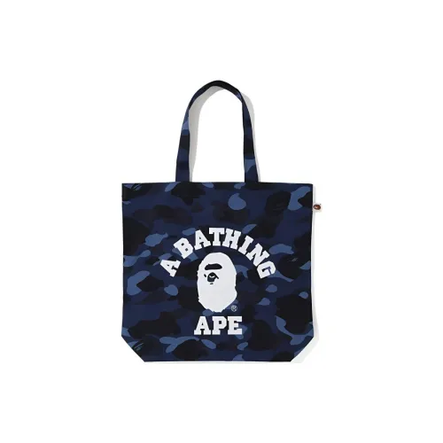 A BATHING APE BAPE совместный бренд Хлопок Сумка Стандартная Унисекс Синий Фиолетовый Красный