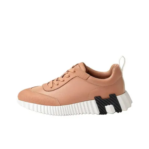 HERMES Bouncing Низкий Топ Повседневная Обувь 4CM Женский Розовый