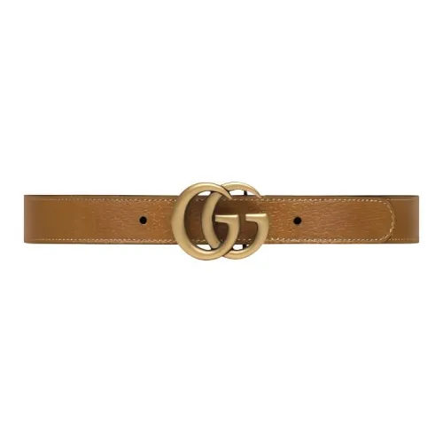 GUCCI Кожаные ремни Мужской Коричневый Ширина 2,5CM