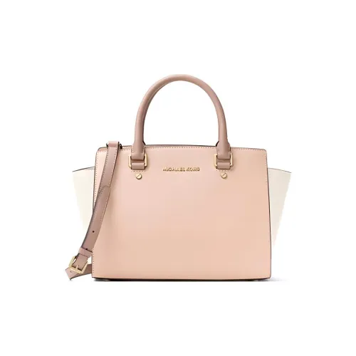 MICHAEL KORS Selma Коровья кожа Одно плечо Сумка Средний Женский Розовый Белый