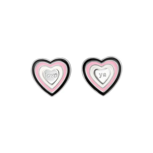 AHLOOPS Серьги-гвоздики из меди с покрытием из 18-каратного золота унисекс