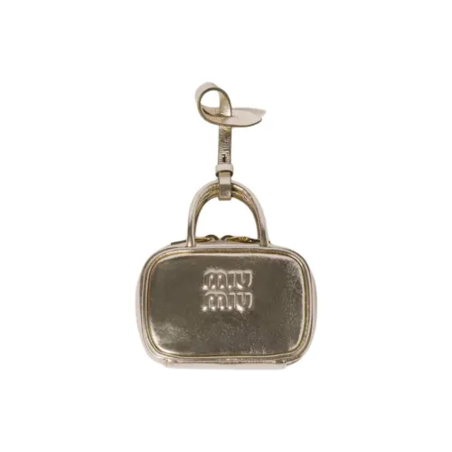 MIU MIU Beau Овечья шкура Bag Charm Сумка Аксессуар Женские Желтый Лимонит